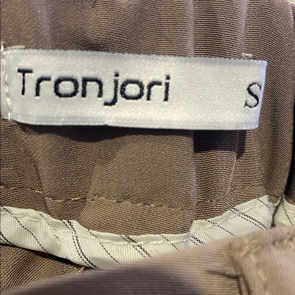 Wide Leg High-Waist Trousers - Taupe - Picture 12 of 15
